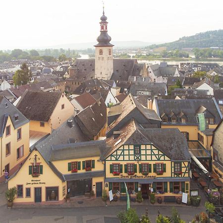 Weinhotel Des Riesling Zum Gruenen Kranz Rüdesheim am Rhein Exteriör bild