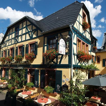 Weinhotel Des Riesling Zum Gruenen Kranz Rüdesheim am Rhein Exteriör bild