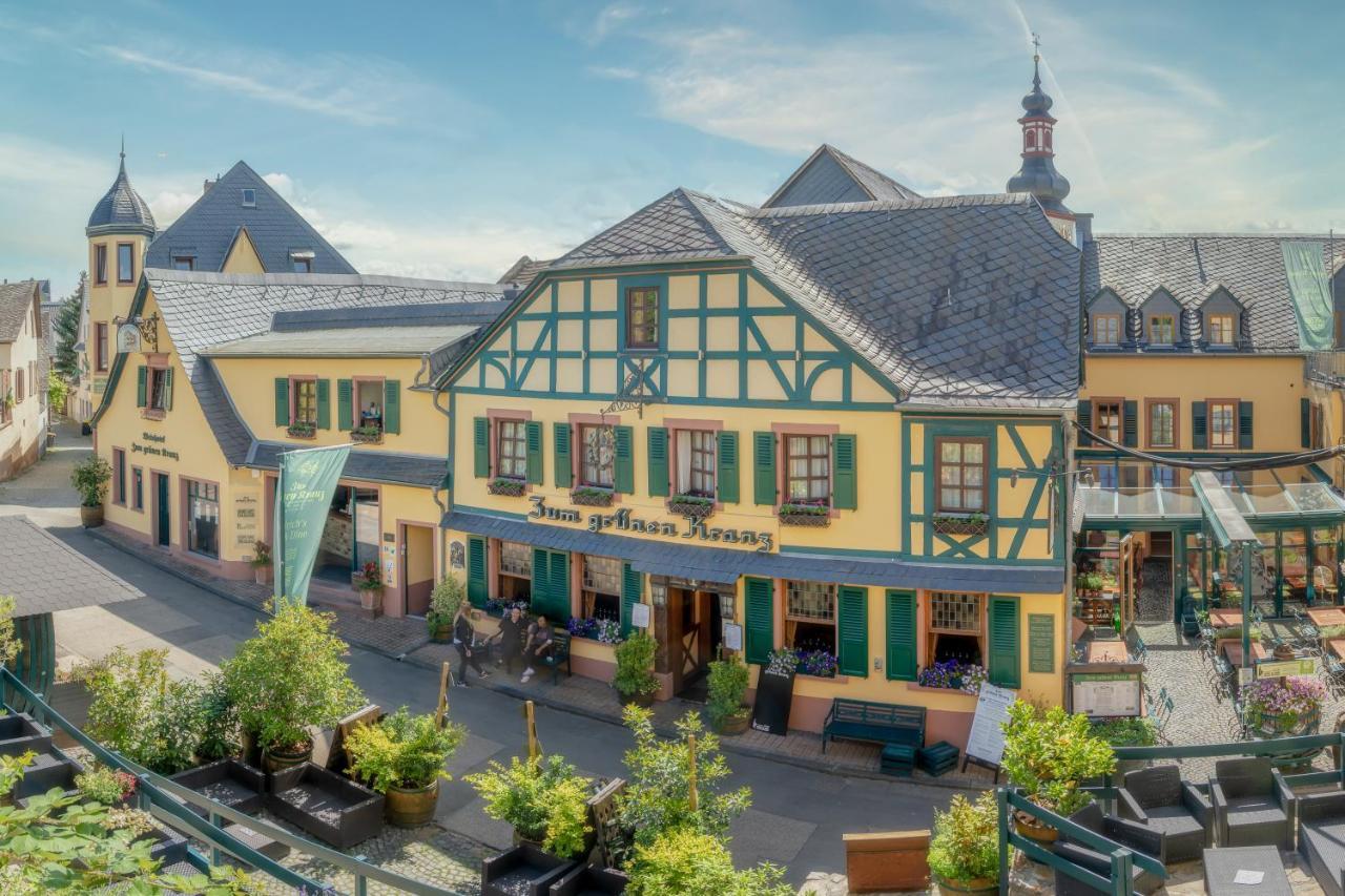 Weinhotel Des Riesling Zum Gruenen Kranz Rüdesheim am Rhein Exteriör bild