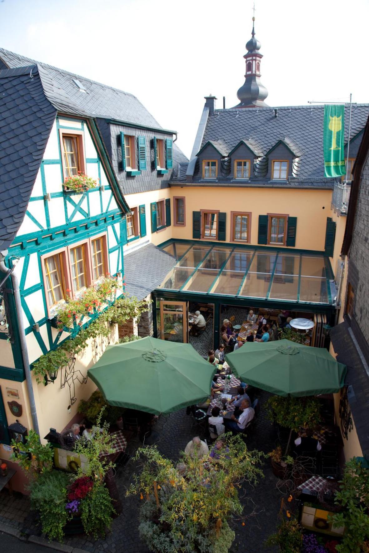 Weinhotel Des Riesling Zum Grunen Kranz Rüdesheim am Rhein Exteriör bild